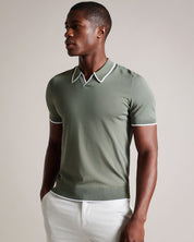 Ted Baker Men's Short Sleeve Polo Shirt Olive Green Small