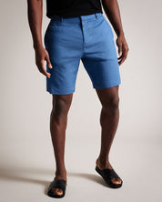 Ted Baker Men's Linen Blend Half Elasticated Shorts Size 34 Blue