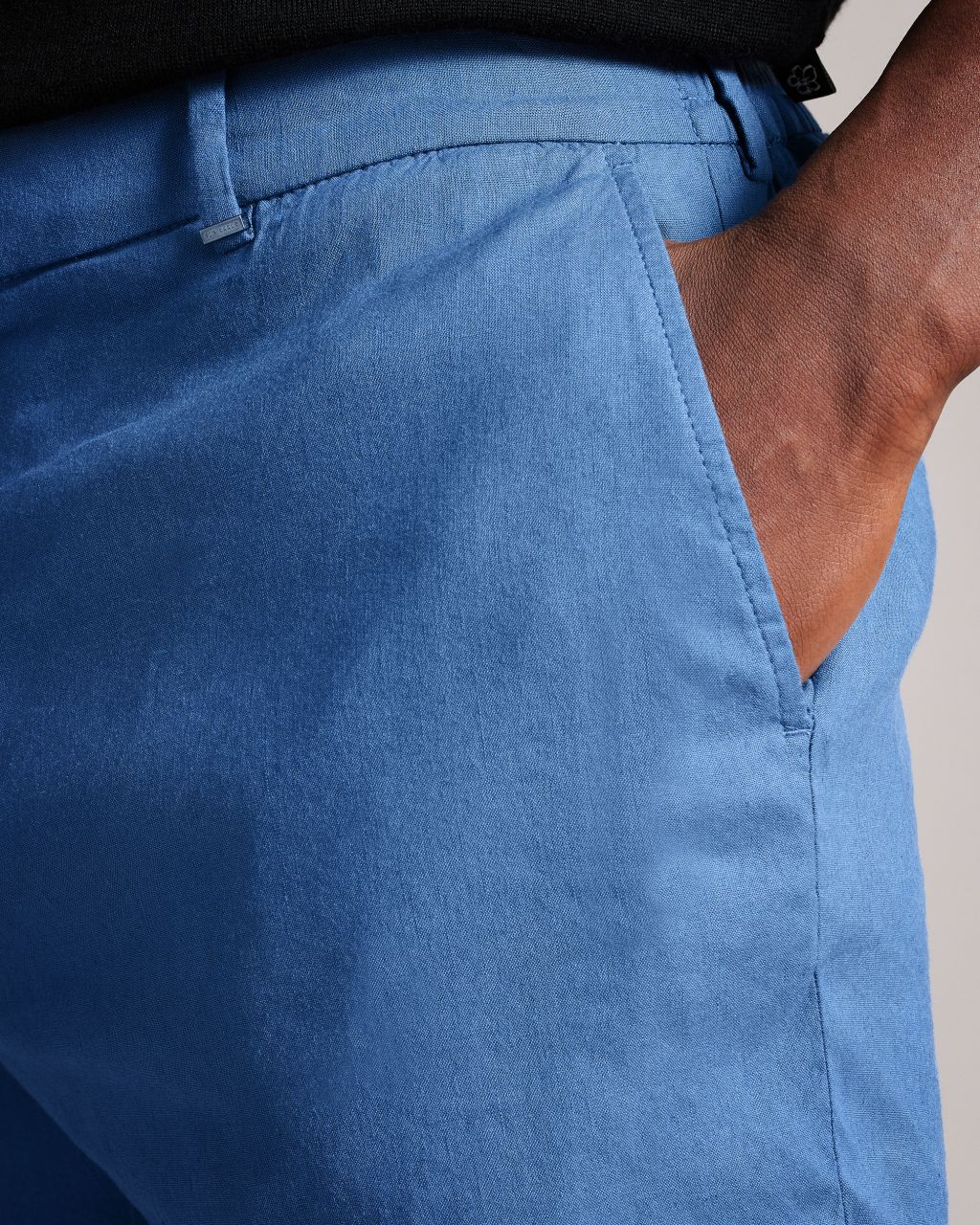 Ted Baker Men's Linen Blend Half Elasticated Shorts Size 34 Blue