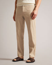 Ted Baker Mens Slim Fit London  Kimmel Stretch Linen Pants Tan 34 x 30