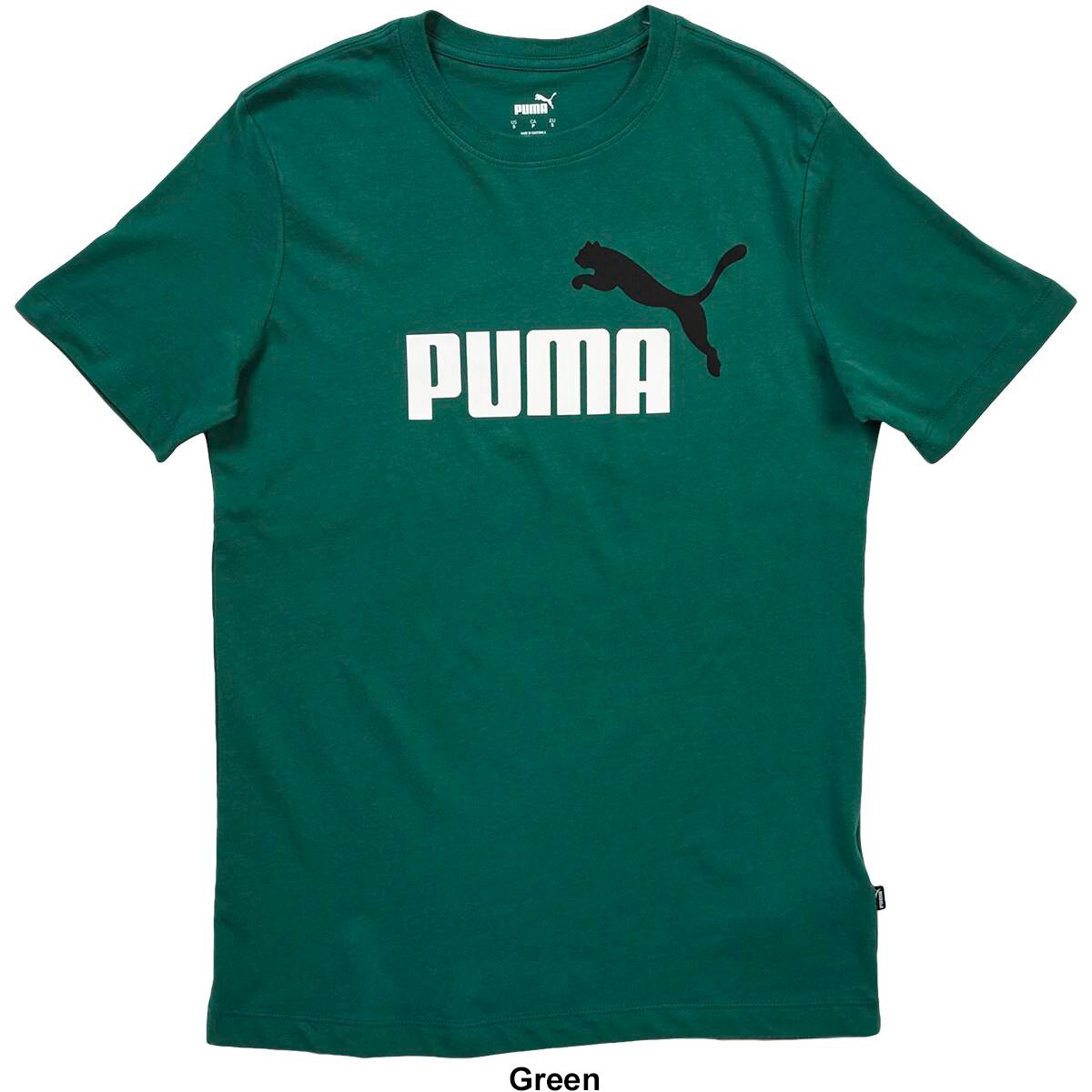 Puma Men's Green Logo Short Sleeve T Shirt Size Medium