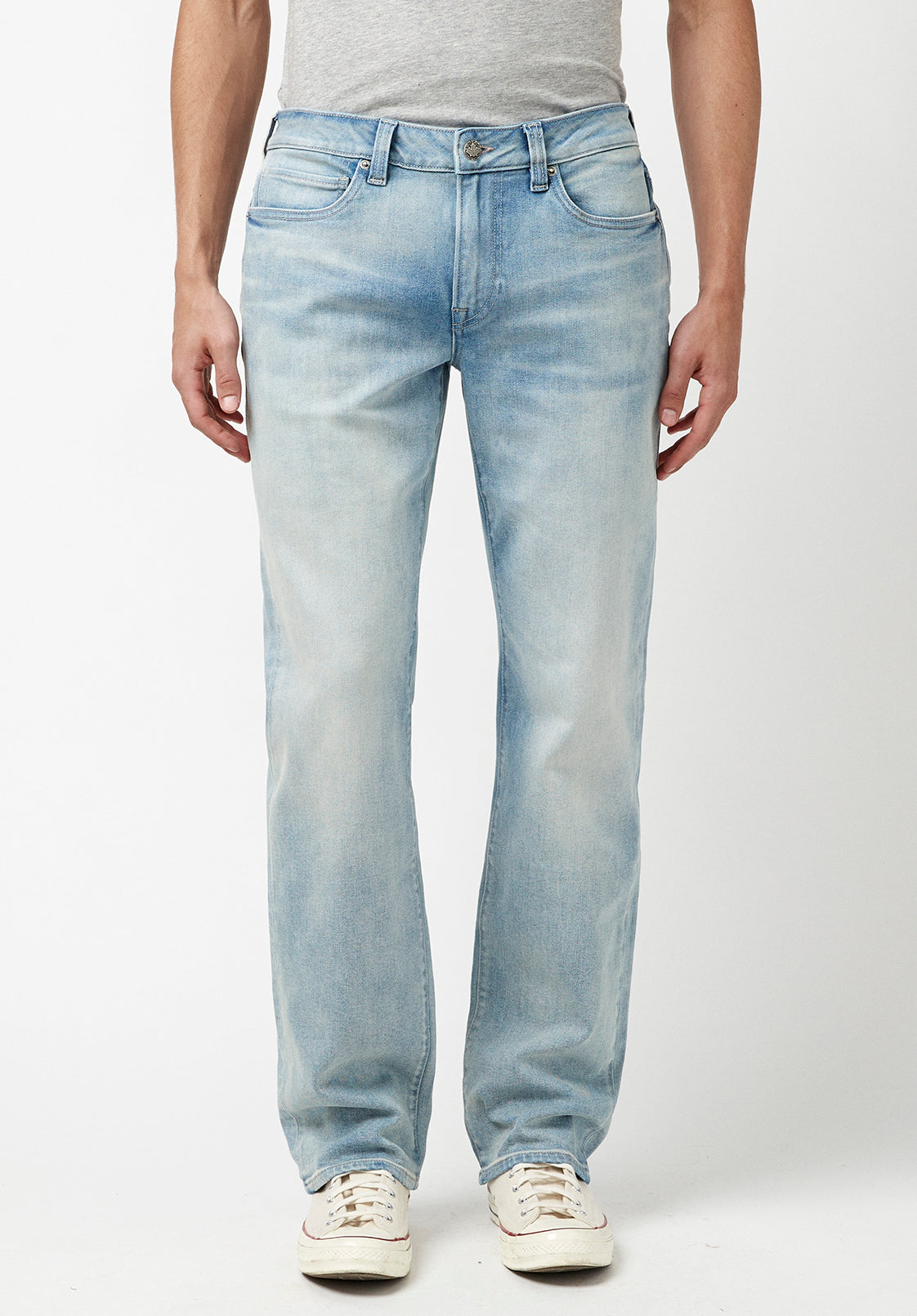 Buffalo David Bitton Mens Straight Fit Six Jeans Light Blue 38 x 32
