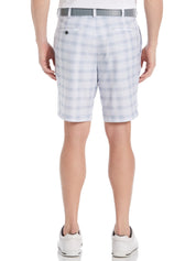 Pga Tour Men's Moisture Wicking Shadow Plaid 9" Golf Shorts Tradewinds Grey 42