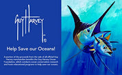 Guy Harvey Men's Long Sleeve Graphic Logo T Shirt  Blue Medium