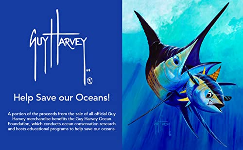 Guy Harvey Men's Long Sleeve Graphic Logo T Shirt  Blue Medium