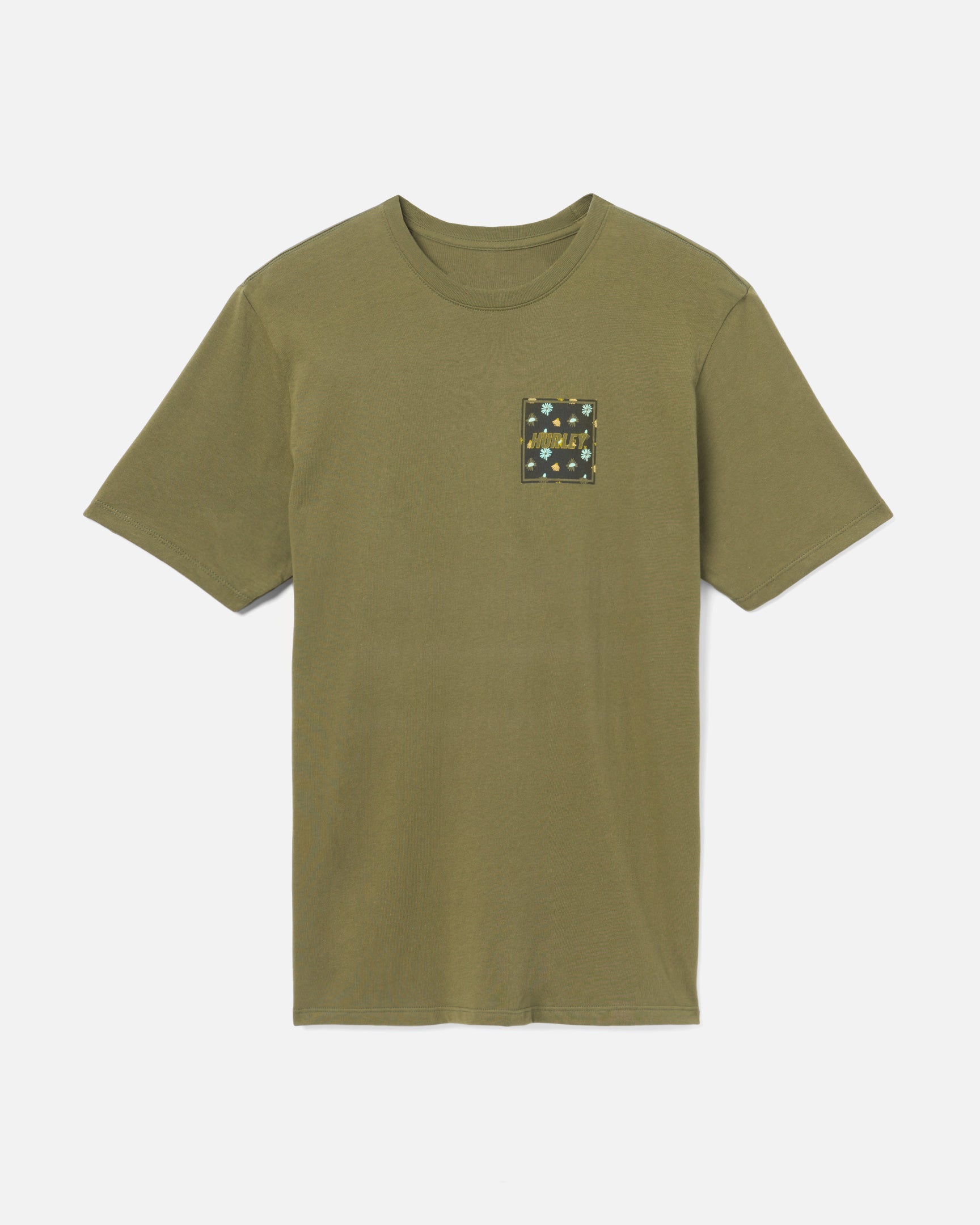 Hurley Mens Everyday Four Corners T shirt Green XL