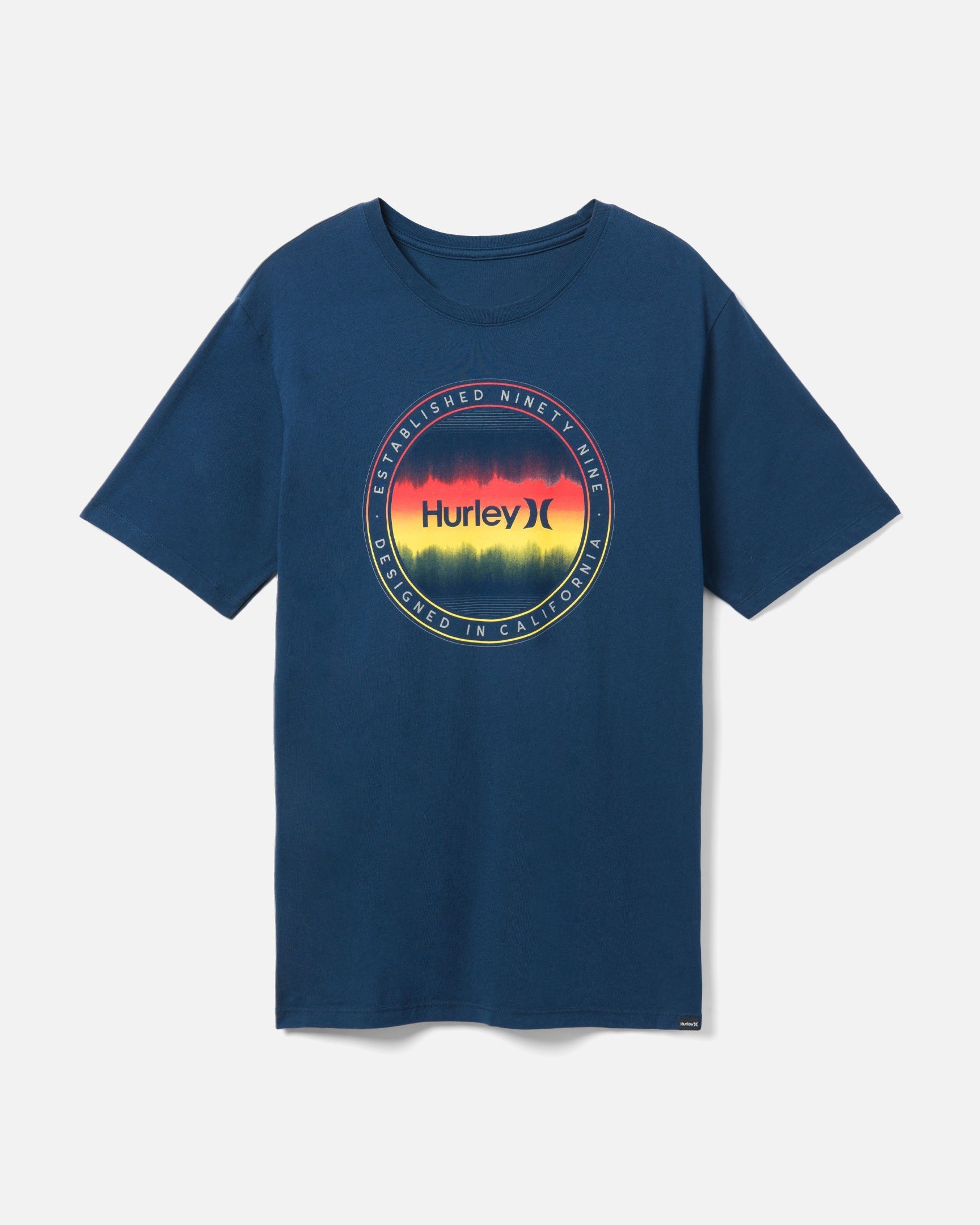 Hurleys Men's Wavelength T Shirt Night Force Small Navy Blue