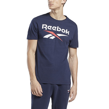Reebok Mens Slim fit Short Sleeve T-Shirt Shirt XL Blue Solid