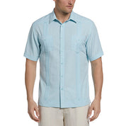 Cubavera Mens Ecoselectâ Short Sleeve Button Down Shirt Blue Large