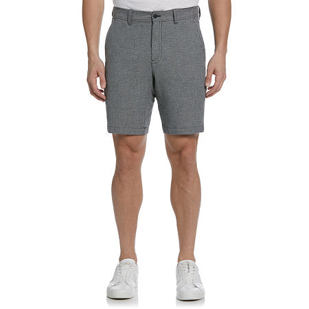 Cubavera Men's Mini Houndstooth Flat Front Shorts Sleet Grey 38