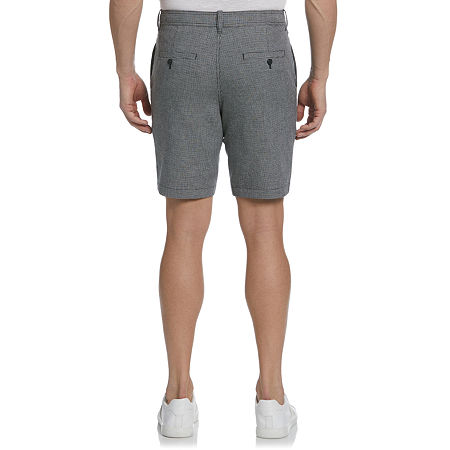 Cubavera Men's Mini Houndstooth Flat Front Shorts Sleet Grey 38