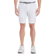 PGA TOUR Mens Flat Front Vacation Plaid Golf Shorts Bright White 44