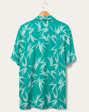 Junk Food Mens Coal Short Sleeve Button Down Shirt Columbia Green Small