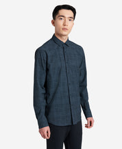 Kenneth Cole Men's Checked Shirt  Navy  Size Large  New