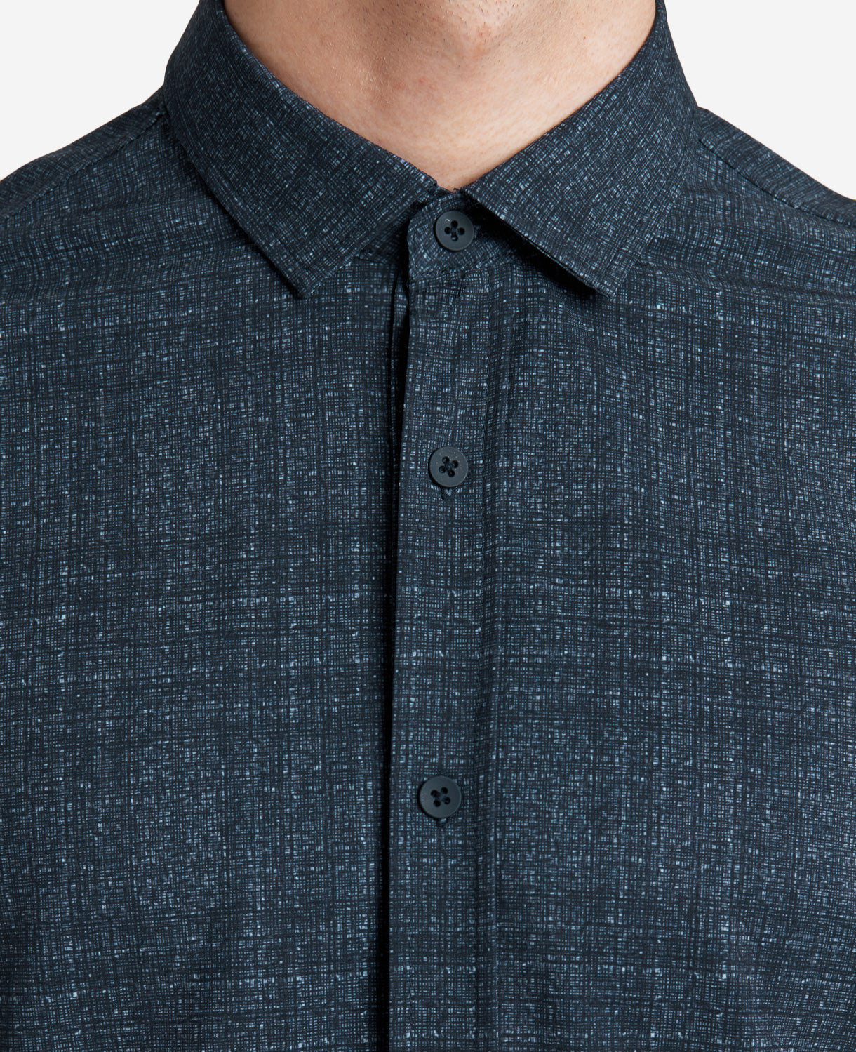 Kenneth Cole Men's Checked Shirt  Navy  Size Large  New