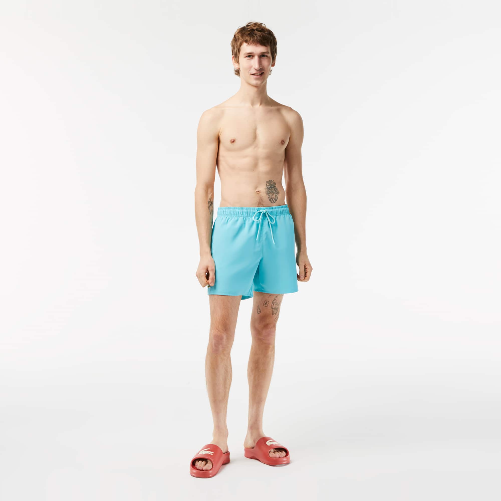 Lacoste Mens Light Quick Dry Swim Shorts Littoral Green 2XL