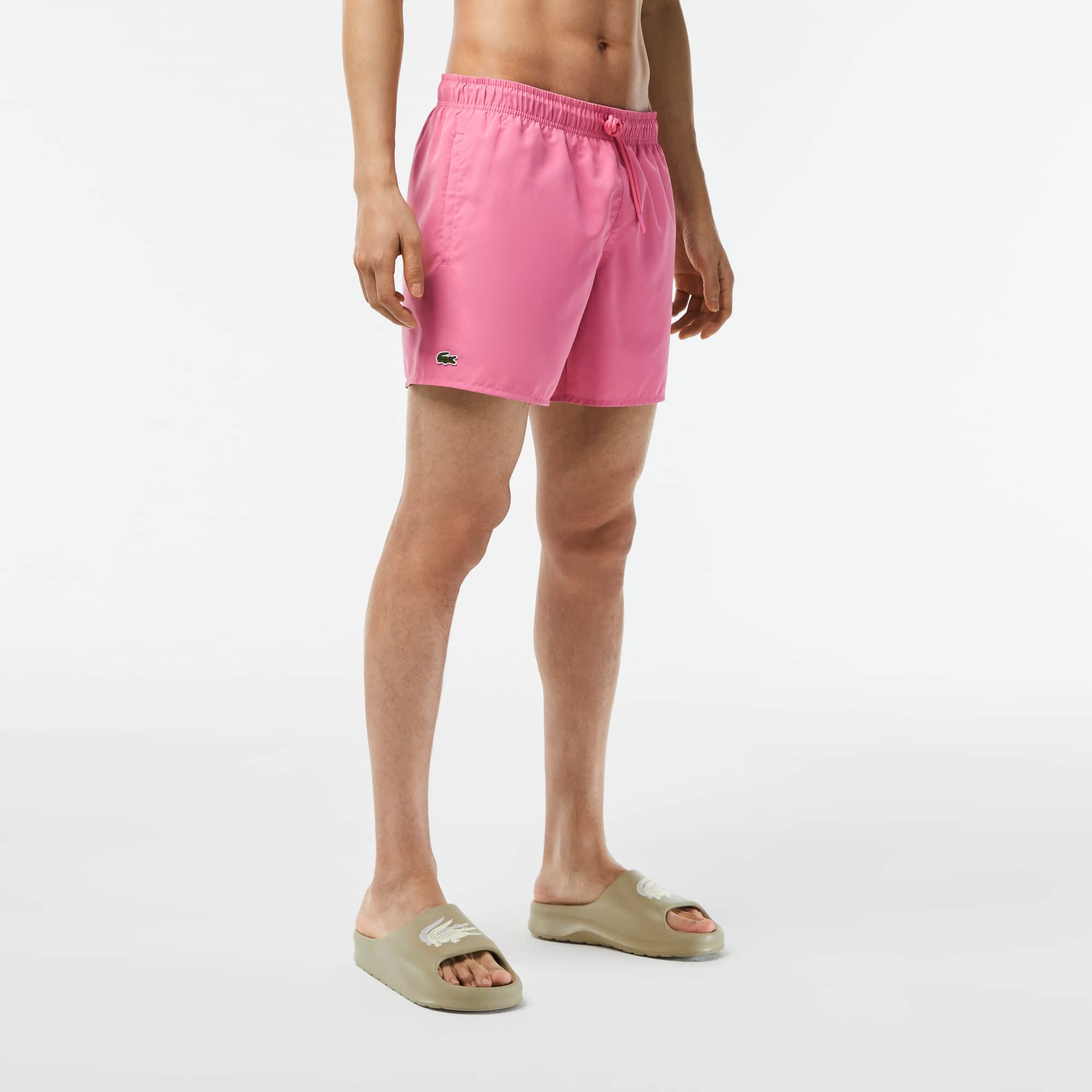 Lacoste Men's Light Quick Dry Swim Shorts Reseda Pink 2XL
