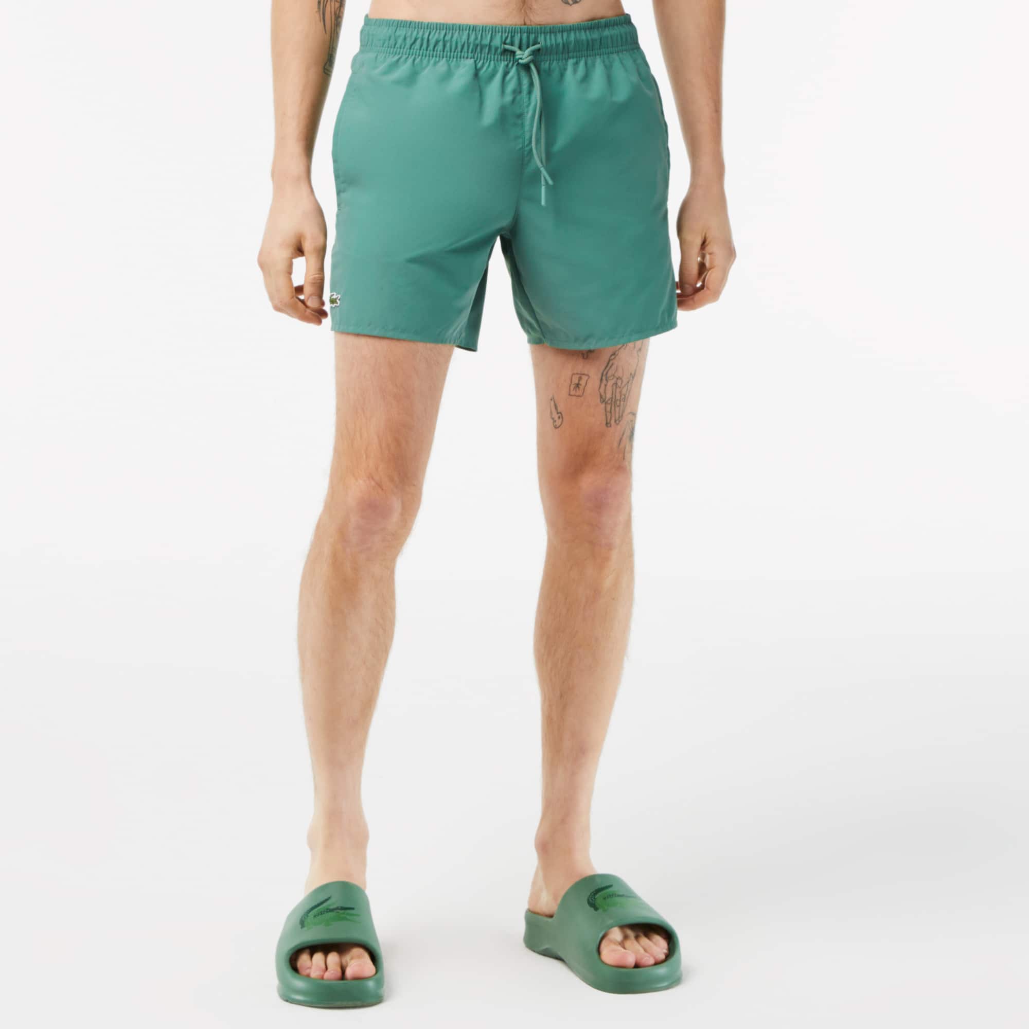 Lacoste Men's Light Quick Dry Swim Shorts Green XL