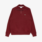 Men's Lacoste Quarter Zip Cozy Sweatshirt Red Size 8 / XXXL 3XL