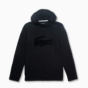 Lacoste Mens Graphic Croc Hooded Pajama T Shirt Black Large