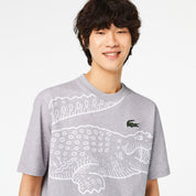 Lacoste Mens Loose Fit Crocodile Logo Short Sleeve T Shirt 2XL