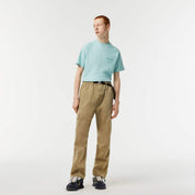 LACOSTE Men's Taffeta Relaxed-Fit Belted Cargo Pants Beige 2XL