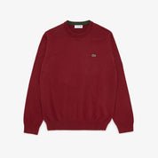 Lacoste Men’s Crew Neck Cotton Sweater Maroon Red  3XL