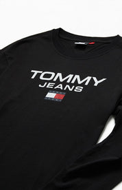Tommy Jeans Men's Classic Entry Long Sleeve Tshirt  Black Xl