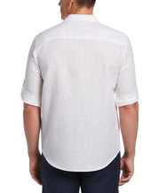 Cubavera Mens Textured Short Sleeve Tropical Print Button Up Shirt White XL
