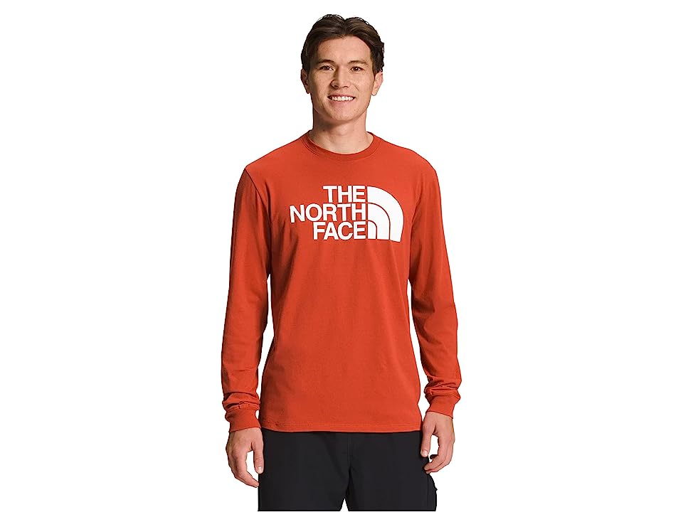The North Face Mens Regular fit Long Sleeve Graphic T-Shirt Shirt XL Orange