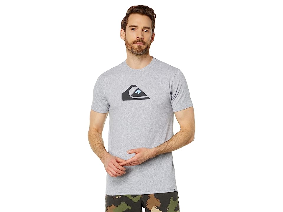 Quiksilver Mens Regular fit Short Sleeve Graphic T-Shirt Shirt XXL Grey Solid