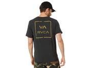 Rvca Men's Va All the Way Logo T Shirt Pirate Black Large
