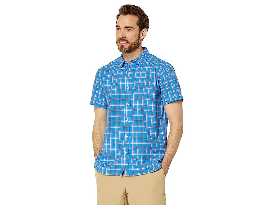 The North Face Men's Loghill Short Sleeve Button Down Shirt Blue Small