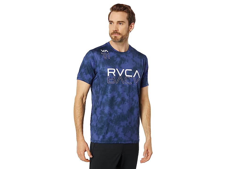 RVCA Mens Sport Vent Tee Shirt  Tie dye Purple Medium