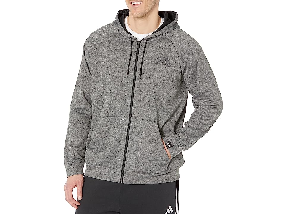 Adidas Mens Game Go Full Zip Hoodie Sweatshirt Medium Dark Grey