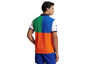 Polo Ralph Lauren Men's Slim Fit Big Pony Mesh Polo Shirt Orange Multi  XXL