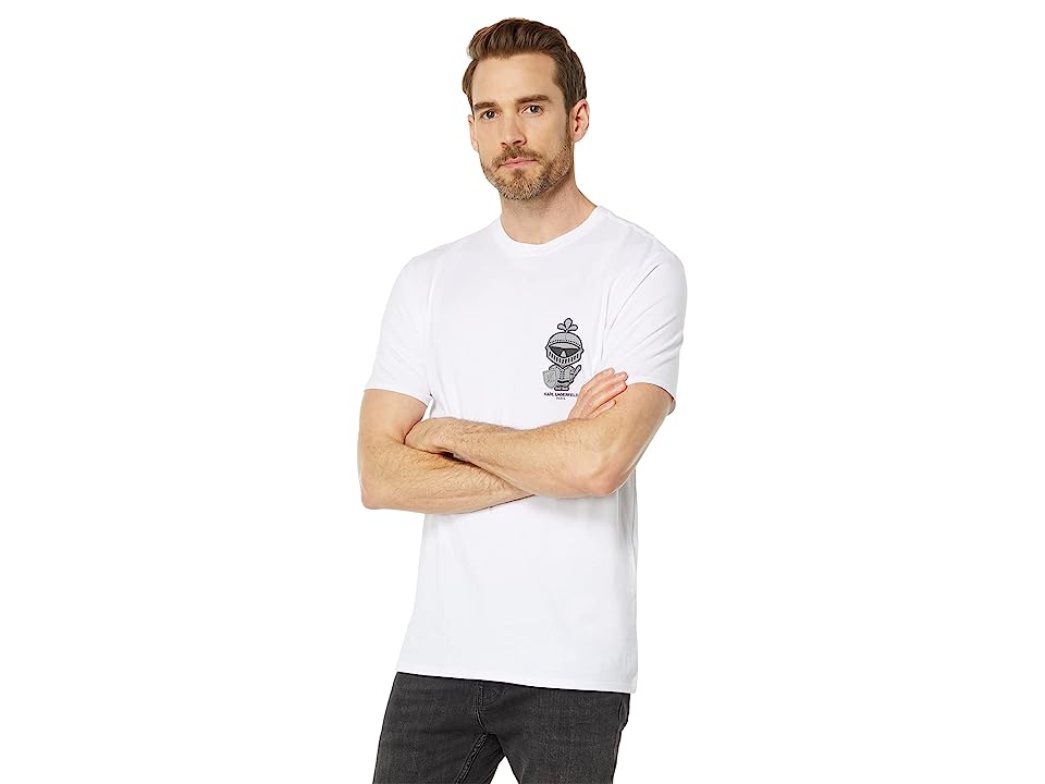 KARL LAGERFELD PARIS Men's Outline Karl Character Crew Neck T Shirt Small Black