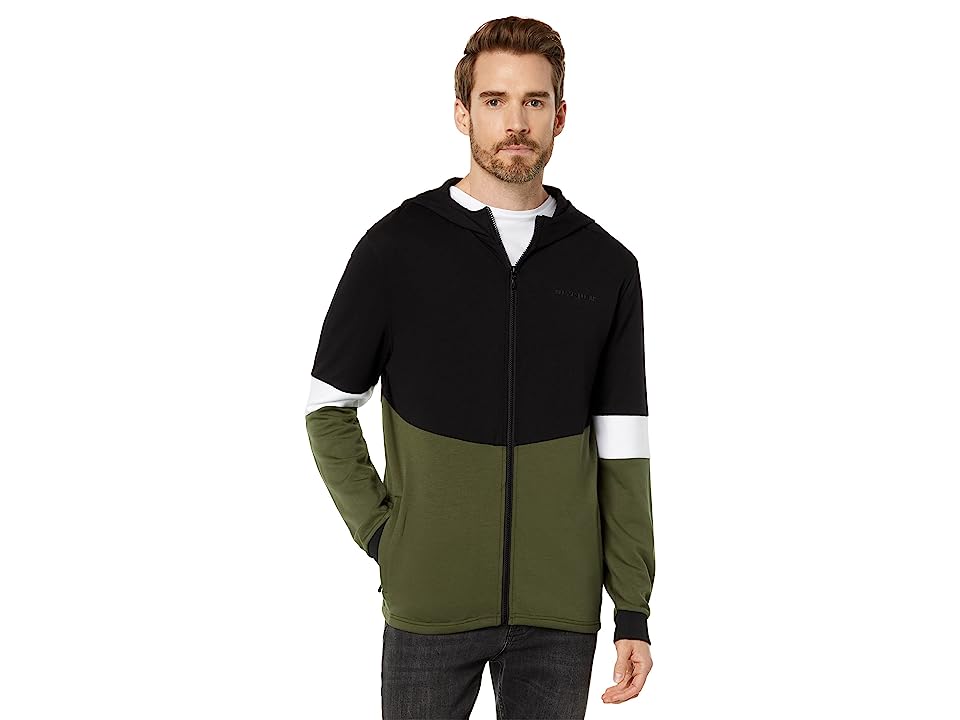 Karl Lagerfeld Paris Men's Colorblock Hoodie Green Xl