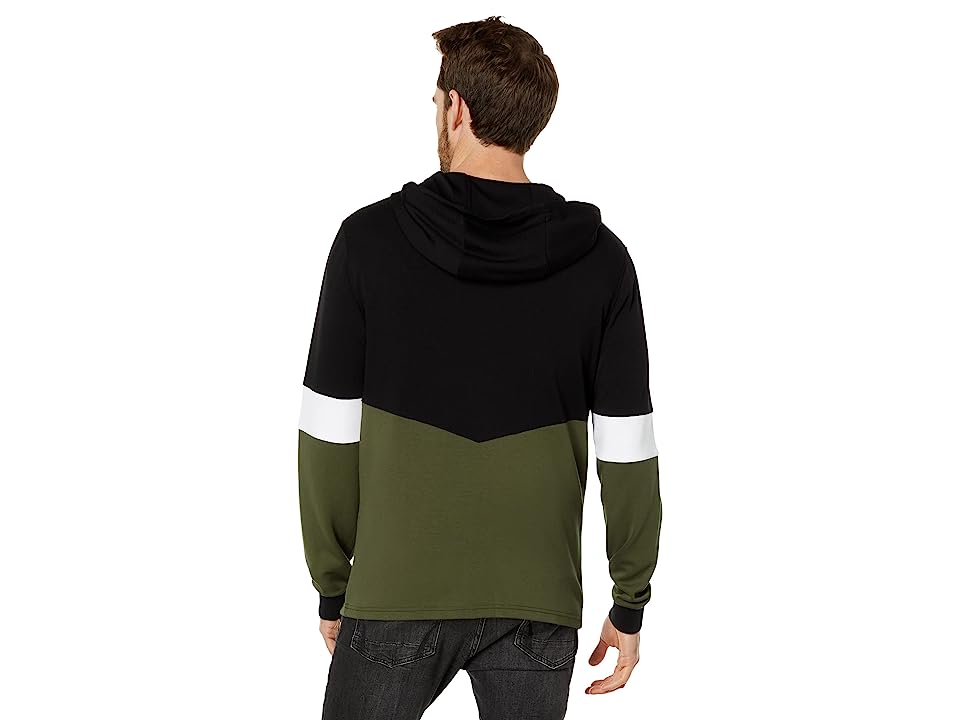 Karl Lagerfeld Paris Men's Colorblock Hoodie Green Xl