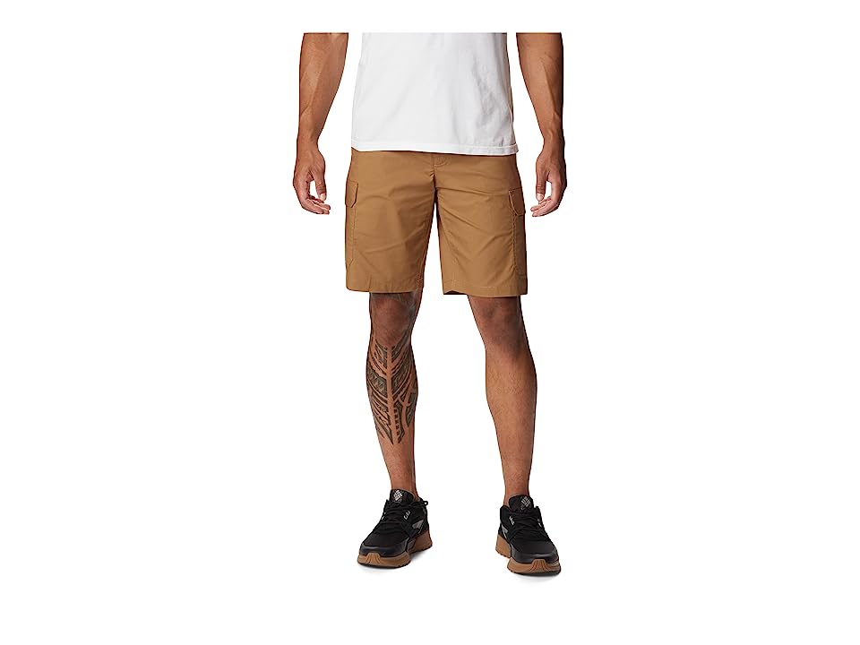 Columbia Mens Regular fit Cargo Shorts 44 Brown Solid Stretch