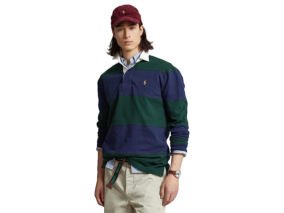 Polo Ralph Lauren Men's Rugby Shirt Newport Navy College Green Small