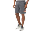 Adidas Men's Camo Filled Logo Moisture Wicking Training Shorts Grey Pink XL