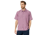 Quiksilver Waterman Mens Relaxed fit Short Sleeve Button-Up Shirt XXL Pink Check