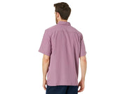 Quiksilver Waterman Mens Relaxed fit Short Sleeve Button-Up Shirt XXL Pink Check