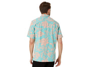 Quiksilver Waterman Mens Short Sleeve Button Down Shirt Blue Medium