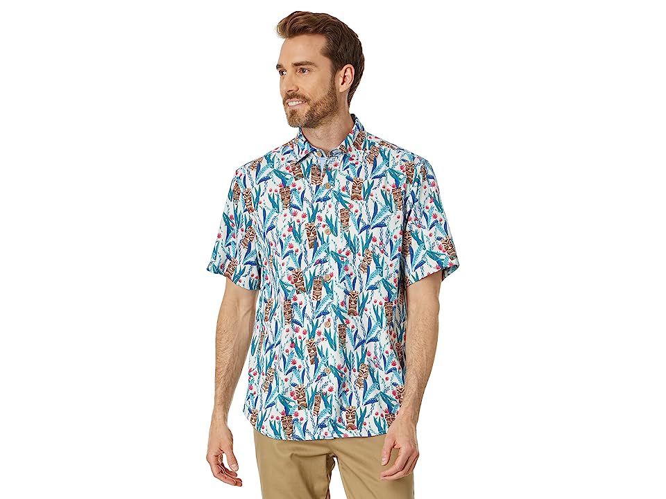 Tommy Bahama Mens Nan-Tiki Short Sleeve Button Down Shirt Blue 3XL
