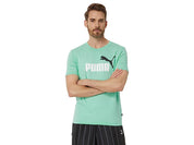 Puma Men's Essential Logo T Shirt Mint Green White Large