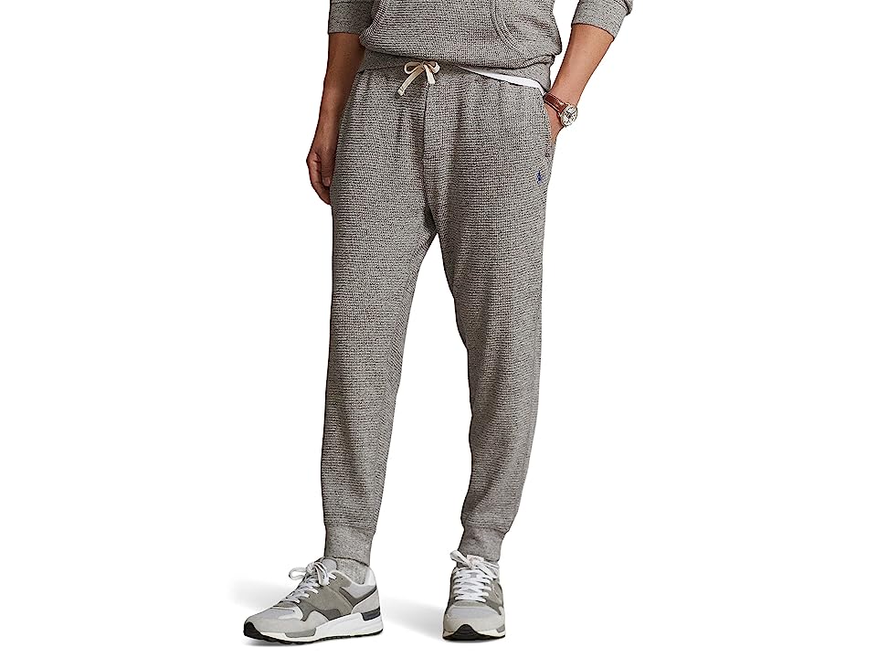 Polo Ralph Lauren Mens Waffle-Knit Jogger Pants Grey Small