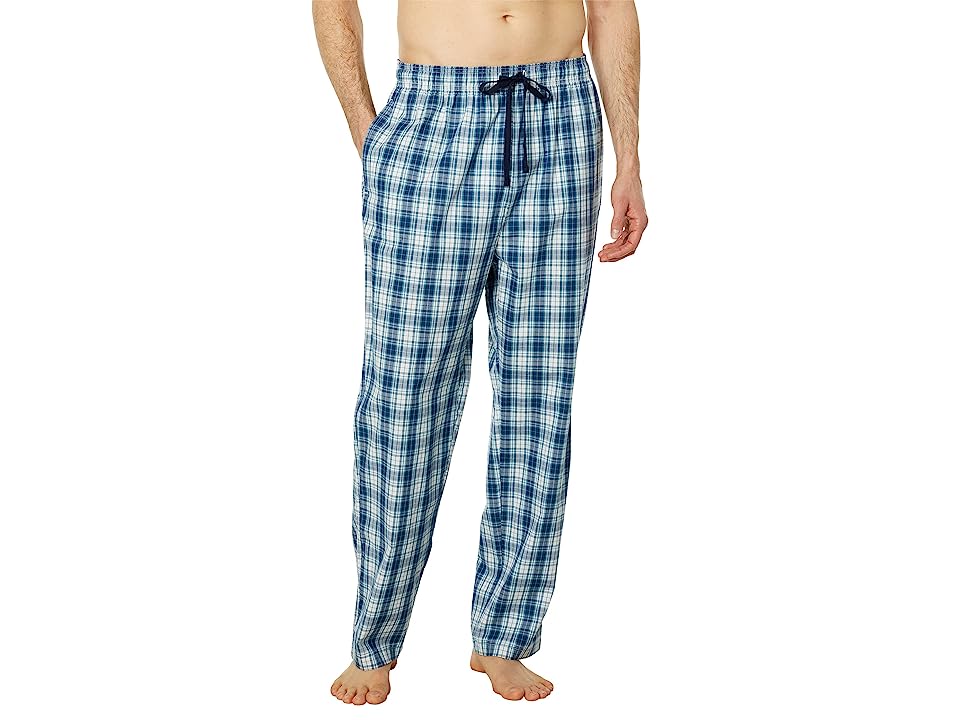 Nautica Mens Classic Fit Poplin Plaid Pajama Pants Sail White XL