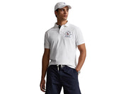 Polo Ralph Lauren Mens Custom Slim Fit Mesh Short Sleeve Polo Shirt White XL
